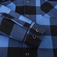 thumbnail image 4 of TANSILING Men's Hooded Flannel Shirt Jacket Fleece Lined Plaid Warm Casual Coat, 4 of 5