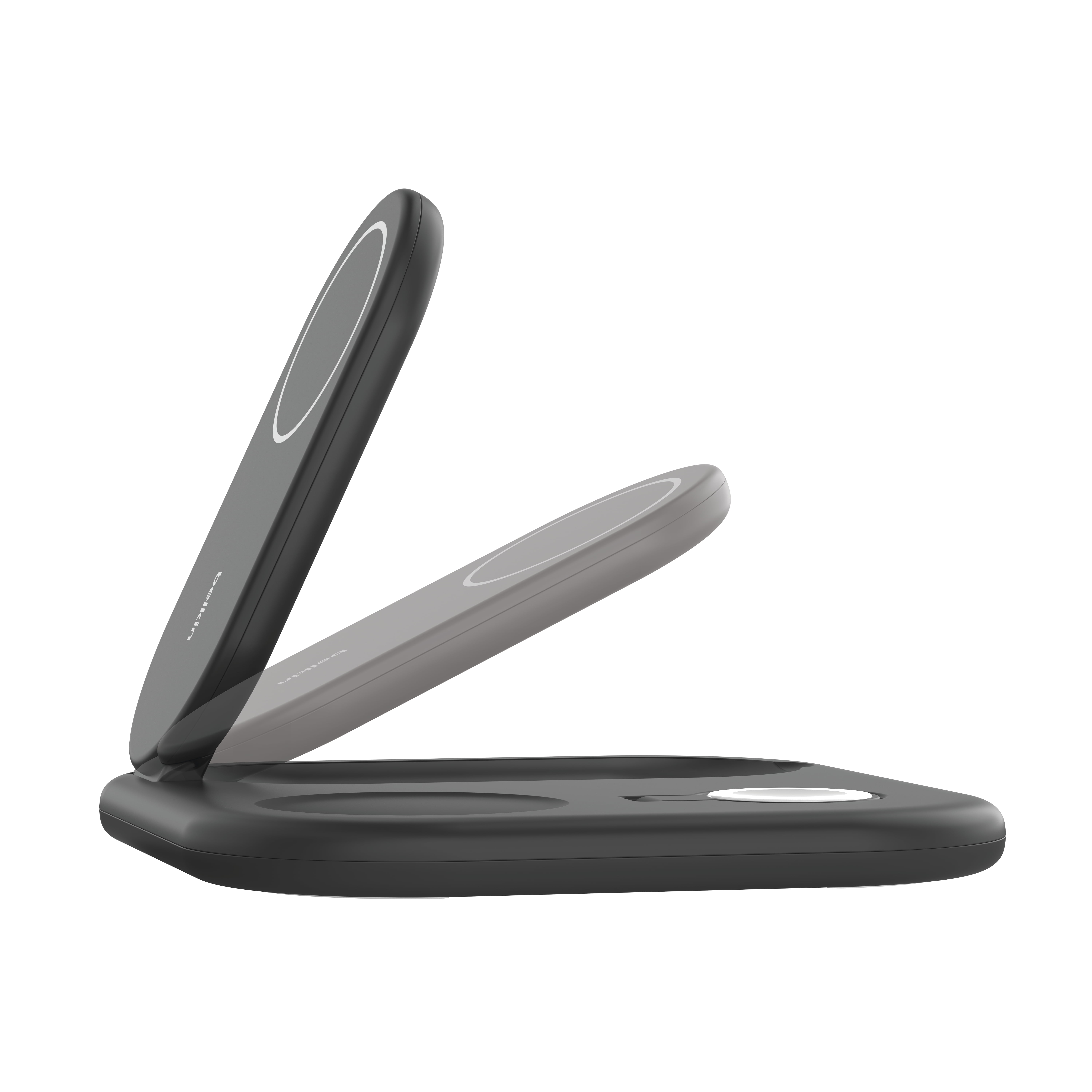 Belkin 3-in-1 MagSafe-Compatible Charger 15W, Foldable Qi2-Certified Wireless Charging Station - Black