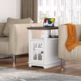 thumbnail image 6 of PLAMLE End Tables for Living Room with Storage Shelf,Narrow Sofa Side Table Slim Chair Side Table Adjustable Feet End table for Bedroom, 6 of 8