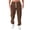 Brown@GC@, variant on Mens Casual Pants Wide Leg Waffle Pants for Men Trendy Elastic Waist Drawstring Solid Soft Casual Joggers Pant With Pockets
