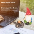 thumbnail image 6 of 2 Pcs Miniature Gardening Gnomes Set Hand Painted Lovely Waterproof Good Luck Sitting Gnomes Firewood Statue, 6 of 21