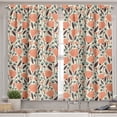 thumbnail image 2 of Ambesonne Floral Valance & Curtain, Garden Elements Blossoms, 55"x24", Salmon Teal, 2 of 7