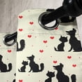 thumbnail image 3 of Ambesonne Feminine Grommet Curtain, Dog Cat Pet Love Romance, 50" x 120", Beige Black Red, 3 of 6