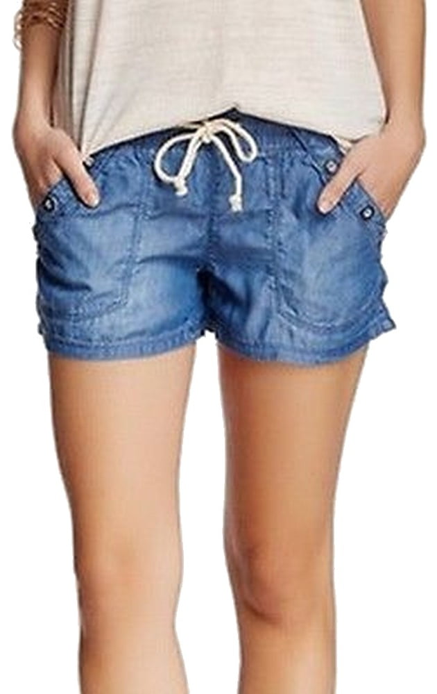 navy blue pull on shorts
