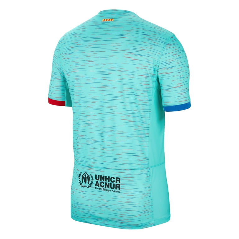 Men's Nike Aqua Barcelona 2023/24 Third Replica Jersey