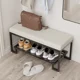 thumbnail image 2 of Banco de cambio de zapatos de entrada, puerta de casa, banco de zapatos, piso de entrada, gabinete de zapatos asiento, taburetes multifuncionales de hierro forjado para zapatos, 2 of 4