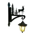 thumbnail image 4 of Escultura de estatua de jardín de animales de hierro con luces solares perfecl Ciervo 10,24 x 16,54 pulgadas, 4 of 8