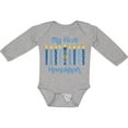 thumbnail image 3 of Inktastic 1st Hanukkah Candles Boys or Girls Long Sleeve Baby Bodysuit, 3 of 5