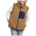 thumbnail image 3 of NIEWTR Fleece Lined Thickened Fall And Winter Vest For Baby And Young Kids A Warm Open Front Outerwear Vest Suitable For Boys And Girls, 3 of 5