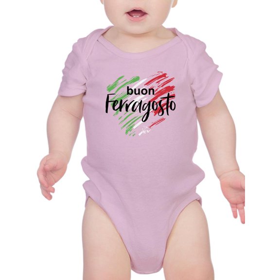 Buon Ferragosto Brush Paint Bodysuit Infant -Image by Shutterstock, Newborn