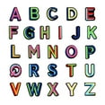thumbnail image 1 of EeaseMX 26 parches adhesivos creativos con letras en inglés, parches bordados coloridos de dibujos animados, accesorios de ropa DIY, decoración, 1 of 7
