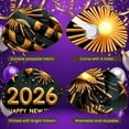 thumbnail image 4 of Gold Theme 2026 Banner Fireworks Design Happy New Year Banner Star Pattern Balloon New Year Banner for New Year Party New Year Eve Celebration Holiday Decoration, 4 of 9