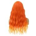 thumbnail image 4 of RightOn Orange Wig Long Wavy Curly Wig Flame Fire Wig Orange Wig with Bangs Orange Ombre Wig for Women Girls Synthetic Wigs with Wig Cap, 4 of 4
