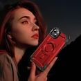 thumbnail image 7 of for iPhone 15 Case Magnetic with Camera Ring Kickstand, Slim Shockproof Military Protecive Wireless Charging Phone Cover Case Compatible with iPhone 15, Red, 7 of 7