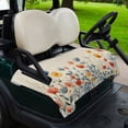thumbnail image 2 of Golf Cart Seat Covers for 2 Seater,Spring Floral Microfiber Cart Seat Towel Blanket,Watercolor Elegant Summer Botanical Rustic Absorbent NonSlip Bench Seats Protector for Golf Course 51"x31", 2 of 9