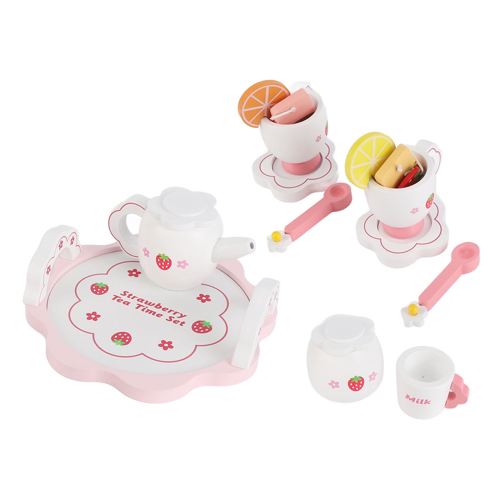 Wooden Toddler Tea Set, Pretend Play Tea Set Improve