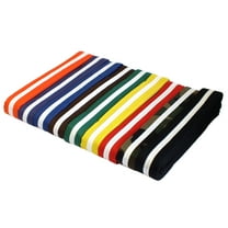 Martial Arts 1.5" Wide Karate Taekwondo Double Wrap Striped Striped Color Belts