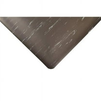 Antifatigue Mat, 5 ft. L x 3 ft. W, 1/2" Thickness, Vinyl, Marble, Black/White