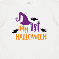 thumbnail image 4 of Inktastic My First Halloween, Witch Hat, Bats - Purple Black Boys or Girls Baby T-Shirt, 4 of 5