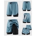 thumbnail image 6 of Bibifish Women's 2-In-1 Shorts Double Layer Unisex Couple Running Outdoor Shorts Workout Shorts, 6 of 6