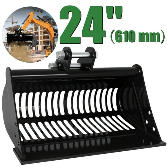 Mini Excavator Screening Bucket, Excavator Attachments Soil Sieving Buckets for Small Digger, High Manganese Steel Filter Frame, Stone-Soil Separation Excavator Accessory, for Material Filtering