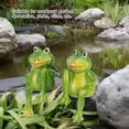 thumbnail image 2 of YLSHRF 2pcs Resin Frogs Statue Outdoor Garden Decoration Sculpture For Home Desk Garden Ornament, Garden Ornament, Resin Frogs Statue, 2 of 7