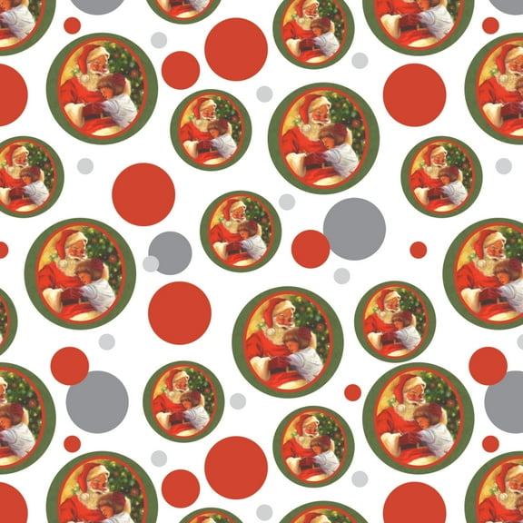 Christmas Holiday Jolly Santa and Child Premium Gift Wrap Wrapping Paper Roll