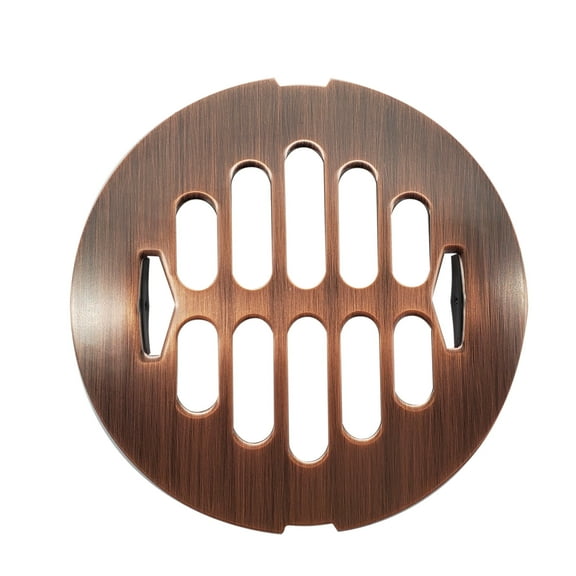 Westbrass D3198-11 4-1/4" OD Brass Snap-in Shower Drain Cover, Antique Copper