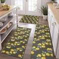 thumbnail image 2 of Yellow Lemon Fruit Flowers Kitchen Rugs Sets Of 3,Kitchen Runner Rugs Non Skid Washable,Decorative Kitchen Floor Mats for Kitchen,Sink,Laundry,17"x30"+ 17"x47" + 17"x59", 2 of 6
