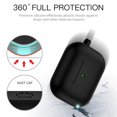thumbnail image 3 of Funda BRG de silicona suave para Airpods Pro con llavero, color negro, 3 of 7