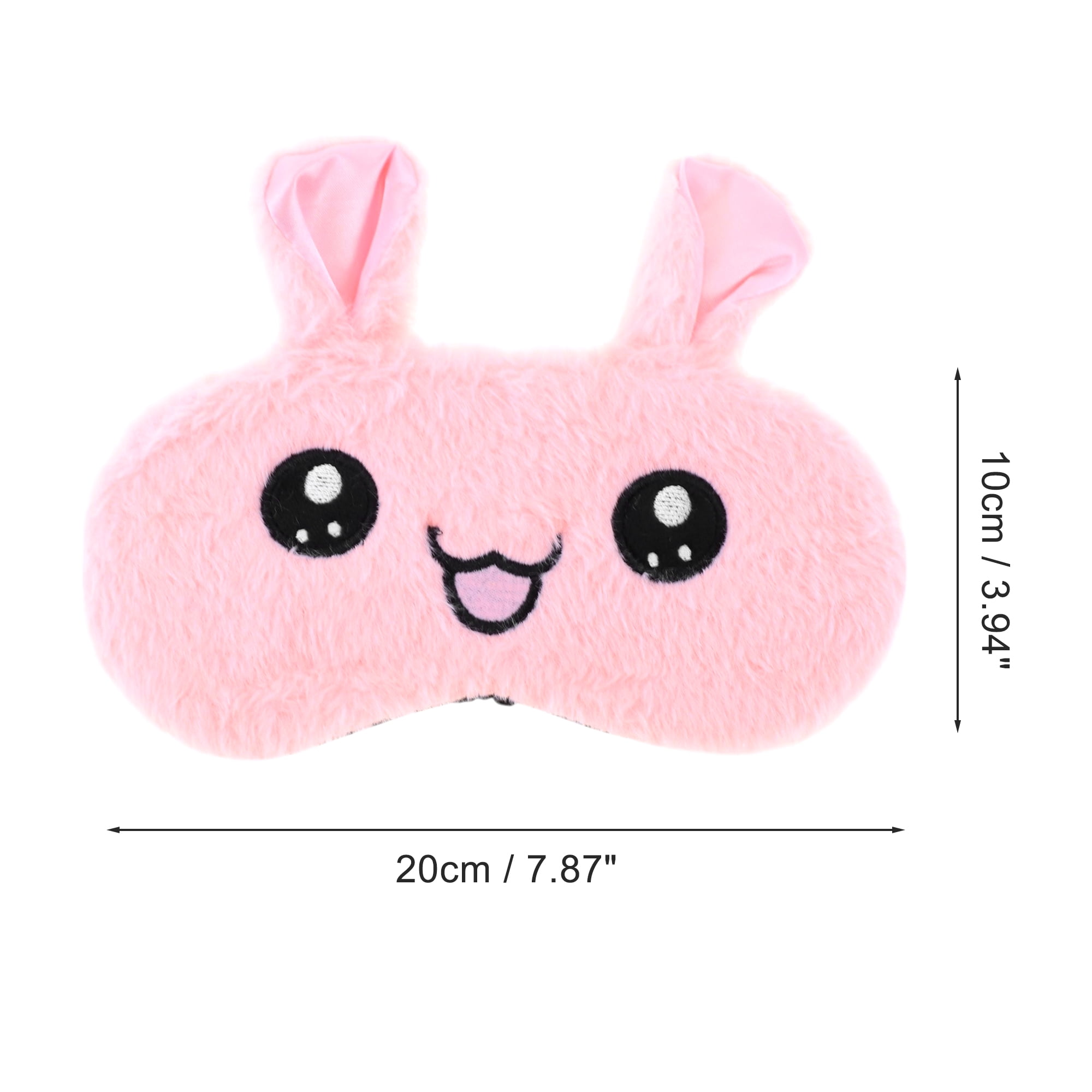 Unique Bargains Comfortable Cartoon Rabbit Eye Mask for Home, Travel Pink