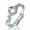AB017 Model Size 5X5, variant on Womens Ring Adjustable Opening Heart Shape Empty Ring Holder Included Silver Plated Platinum Ring Frame Accessories Nepal White Copper Ring for Women