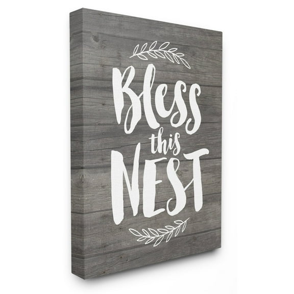 The Stupell Home Decor Collection Bless This Nest Planks Wall Art