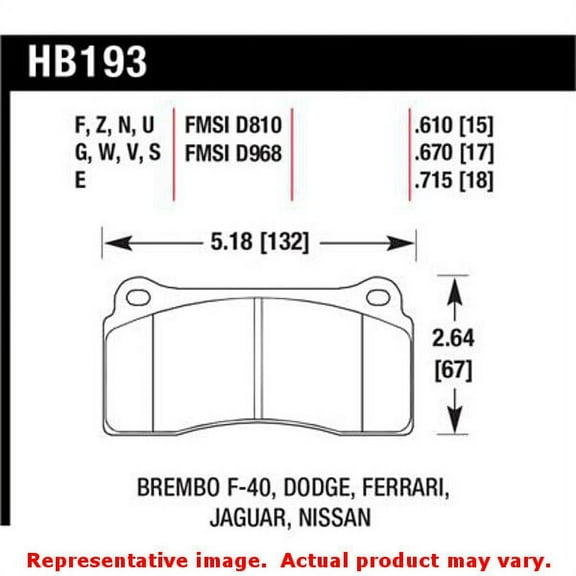 Hawk 09-11 Nissan GT-R Performance Ceramic Street Rear Brake Pads Fits select: 2008-2011 AUDI R8, 2003-2006 DODGE VIPER