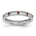 thumbnail image 2 of Auriga Fine Jewelry 925 Sterling Silver Garnet Ring for Women Size 6, 2 of 6