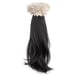 thumbnail image 1 of LUVCLS Peluca de cola de caballo baja de color negro y marrón para mujer con pinzas para el cabello rizado, 1 of 7