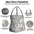 thumbnail image 3 of Pioneer Flower Floral Print Pattern Drawstring Lunch Bag Women - Drawstring Lunch Bag Insulated for Work Office - Stain-Resistant Large Lunchbags for Women with Multi-Pockets, 3 of 6