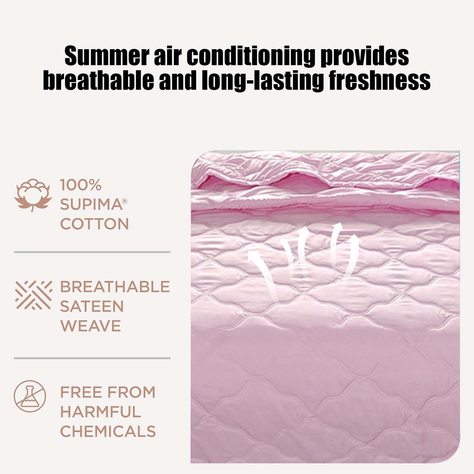 Cotton Comforter,Lightweight Comforter Queen, under $10 Lightweight Queen Comforter,Quilted Comforters Queen Size for All Season Soft Cozy Quilt Blanket Down Bedding(Hot Pink 60*40in)
