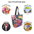 thumbnail image 7 of FORMRS Womens Canvas Tote Bag with Zipper Inner Pocket Shoulder Handbag, Ethereal Floral Harmony, 7 of 7