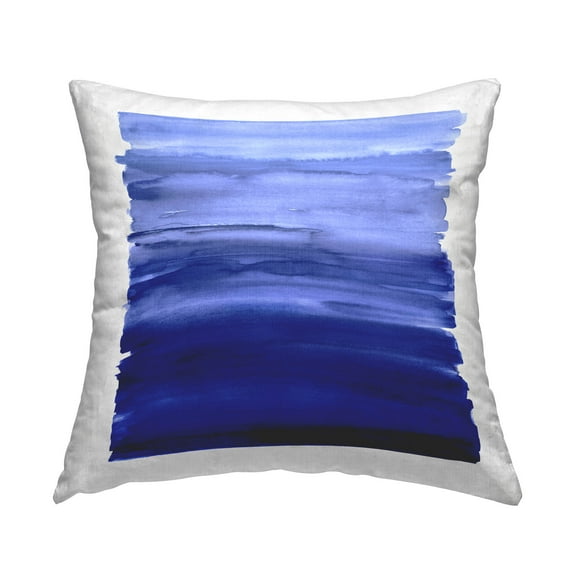 Stupell Industries Modern Brushed Blue Gradient Printed Throw Pillow Design by Allie Corbin