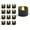 Black, variant on White Tealight Candles (No Remote and Timer), Melting Design, Battery Operated LED Flameless Tea Lights, Pack of 12