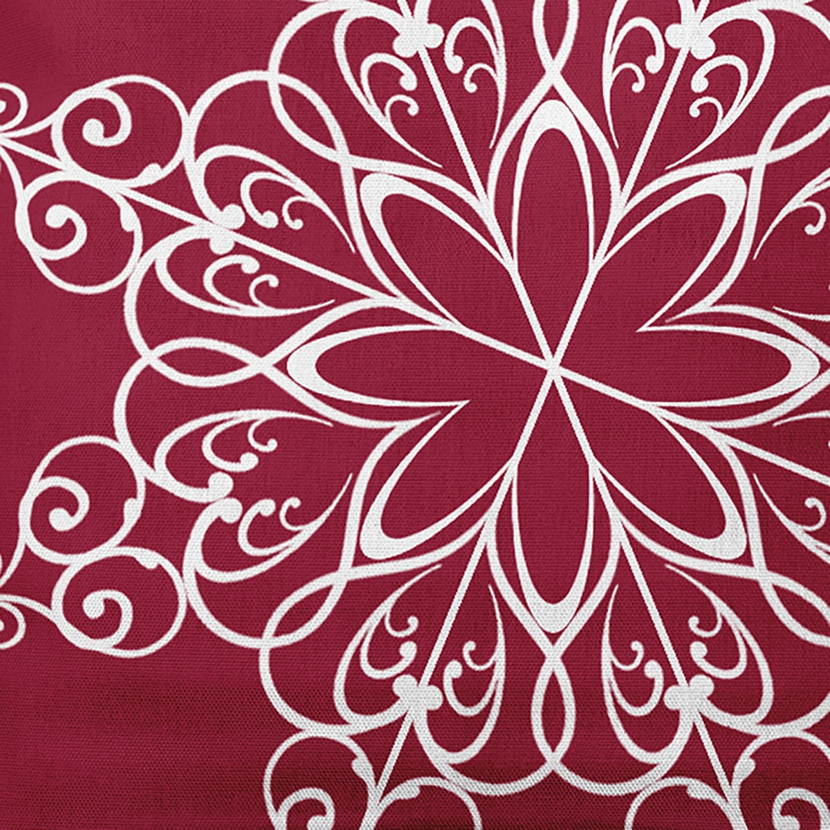 16" x 16" Simply Daisy Snowflake Polyester Accent Pillow, Red (1 Count)