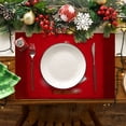 thumbnail image 4 of Napperons de Noël Imperméables Rouges pour Table à Manger 32 X 21 cm Saisonniers Flocons de Neige d'Hiver Lavables, 4 of 4