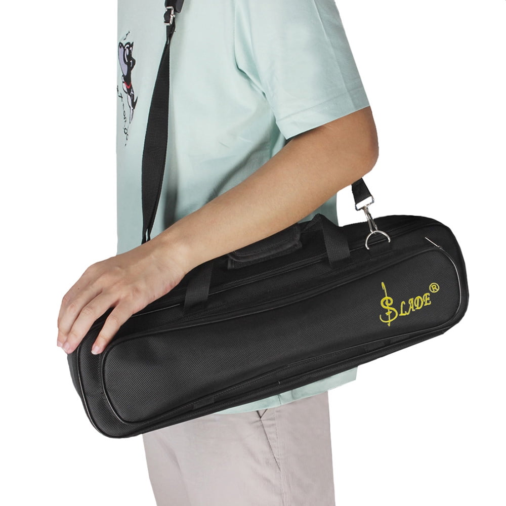 ammoon LADE Padded Flute Bag Backpack Soft Case Lightweight with Carry Handle Shoulder Strap