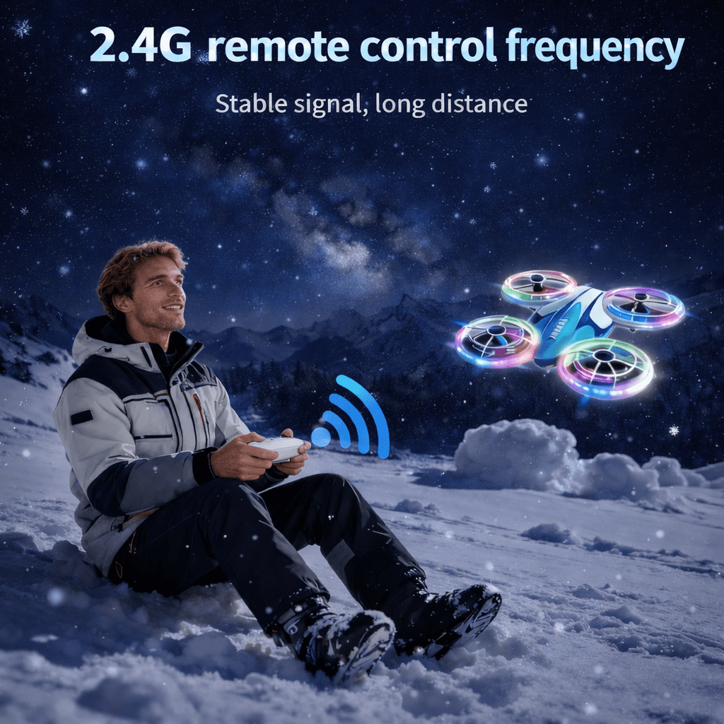 Mini RC Drone with LED Lights, Intelligent Control Quad Copter, 360° Flip Stunt Flying Toy with Altitude Hold, Remote Control Aircraft for Teens & Adults