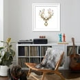thumbnail image 4 of Art.com Watercolor Illustration Isolated Deer, Big Antlers, Flowers and Birds on the Horns, Branches Cherry Art Print by Anastasia Zenina-Lembrik, White Frame Wall Art, 38" x 38", 4 of 5