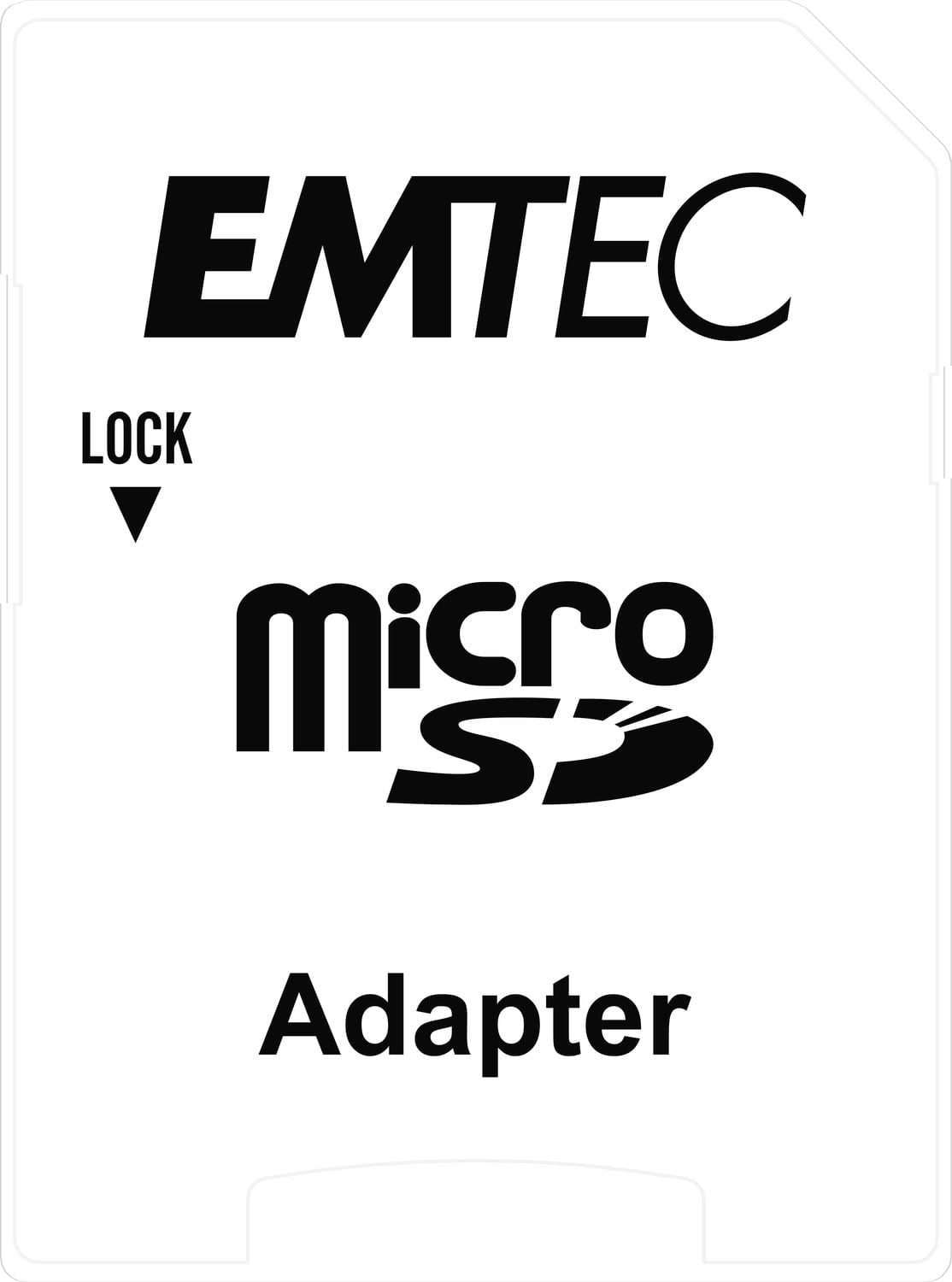 Carte à mémoire SD + adaptateur CL10 U1 d'Emtec de 32 Go de la collection d'or 32 Go