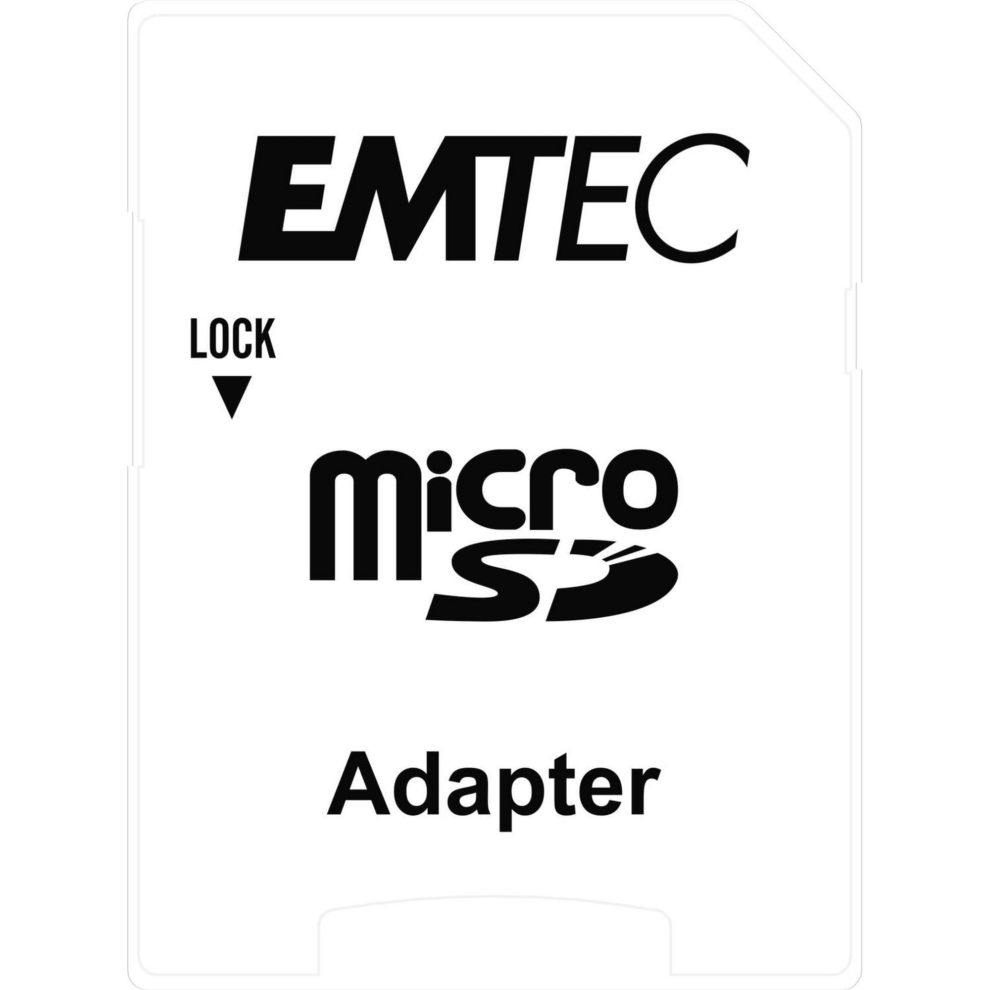 Emtec CL10 U3 64 GB MSD SpeedIN' Card Adapter, 64 GB