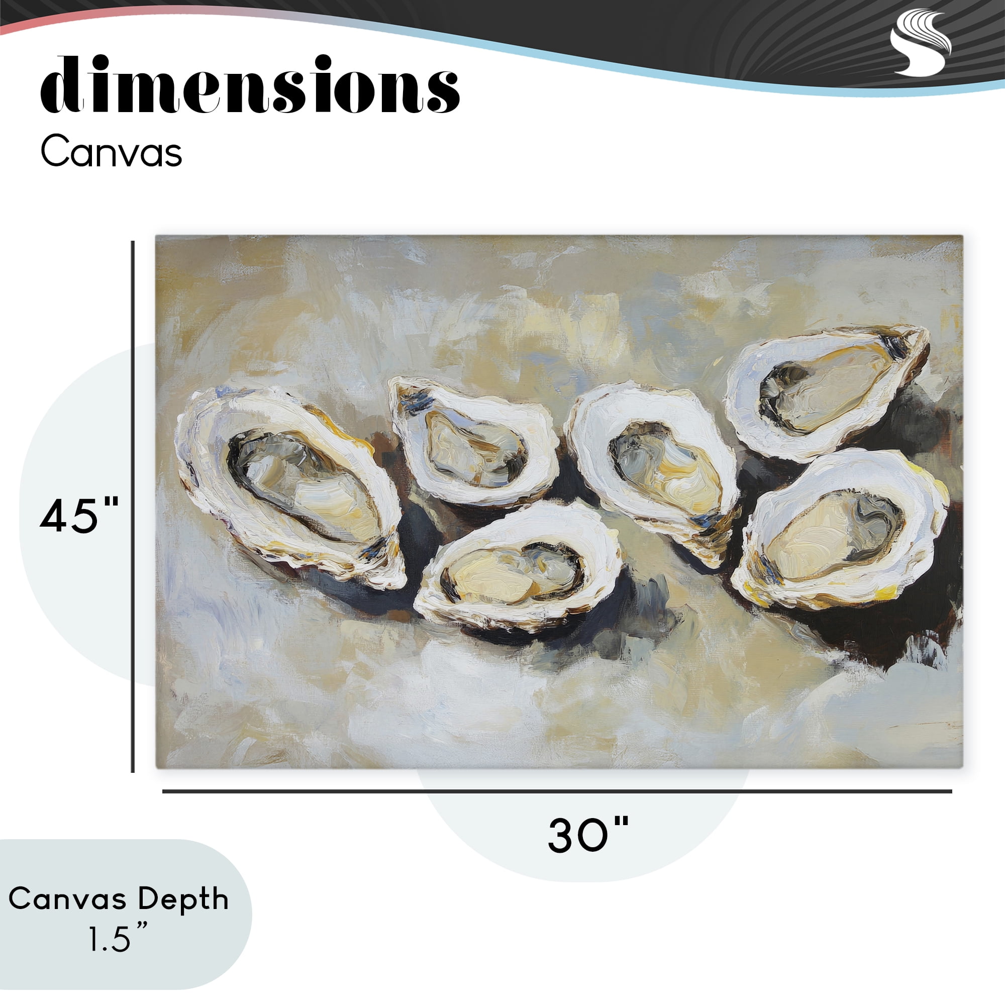 Stupell Industries Line of Oysters in Neutrals Canvas Wall Art, design by Sisi and Seb
