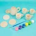 thumbnail image 2 of Made by Me Paint Your Own Wooden Tea Set, 19 Pieces, Child, Ages 6+, 2 of 3